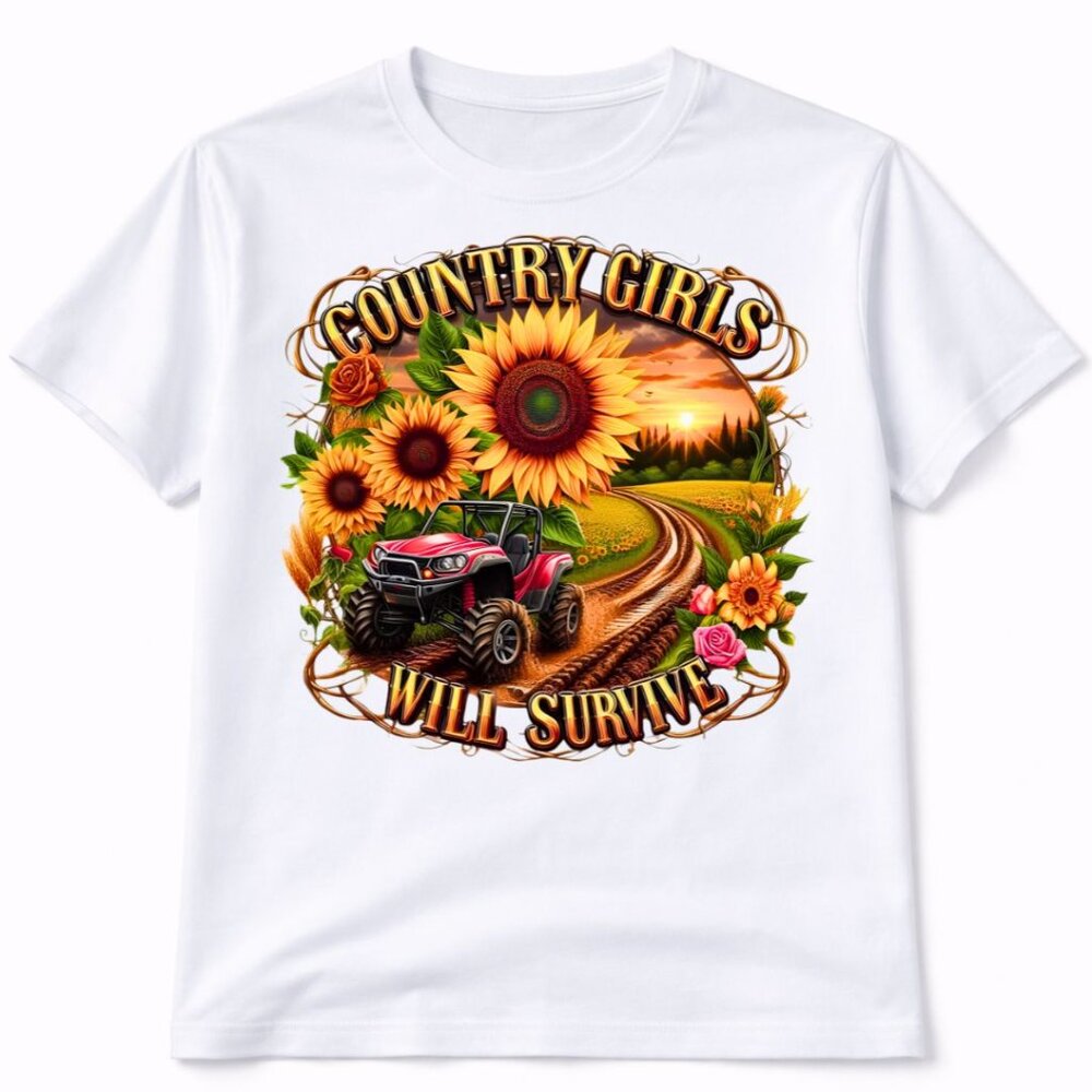 Country Girls Will Survive Graphic T Shirt Trendy Boutique Style Tee Women Gift